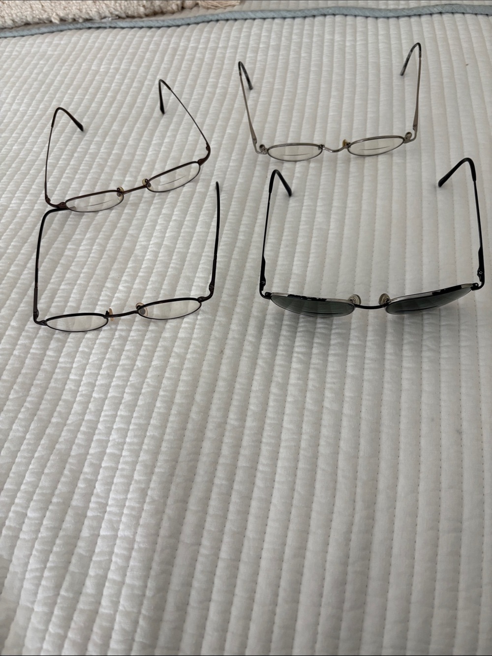 Vintage,Classic Thin Metal Reading Glasses, Georgia Armani, Polo, Marchon.